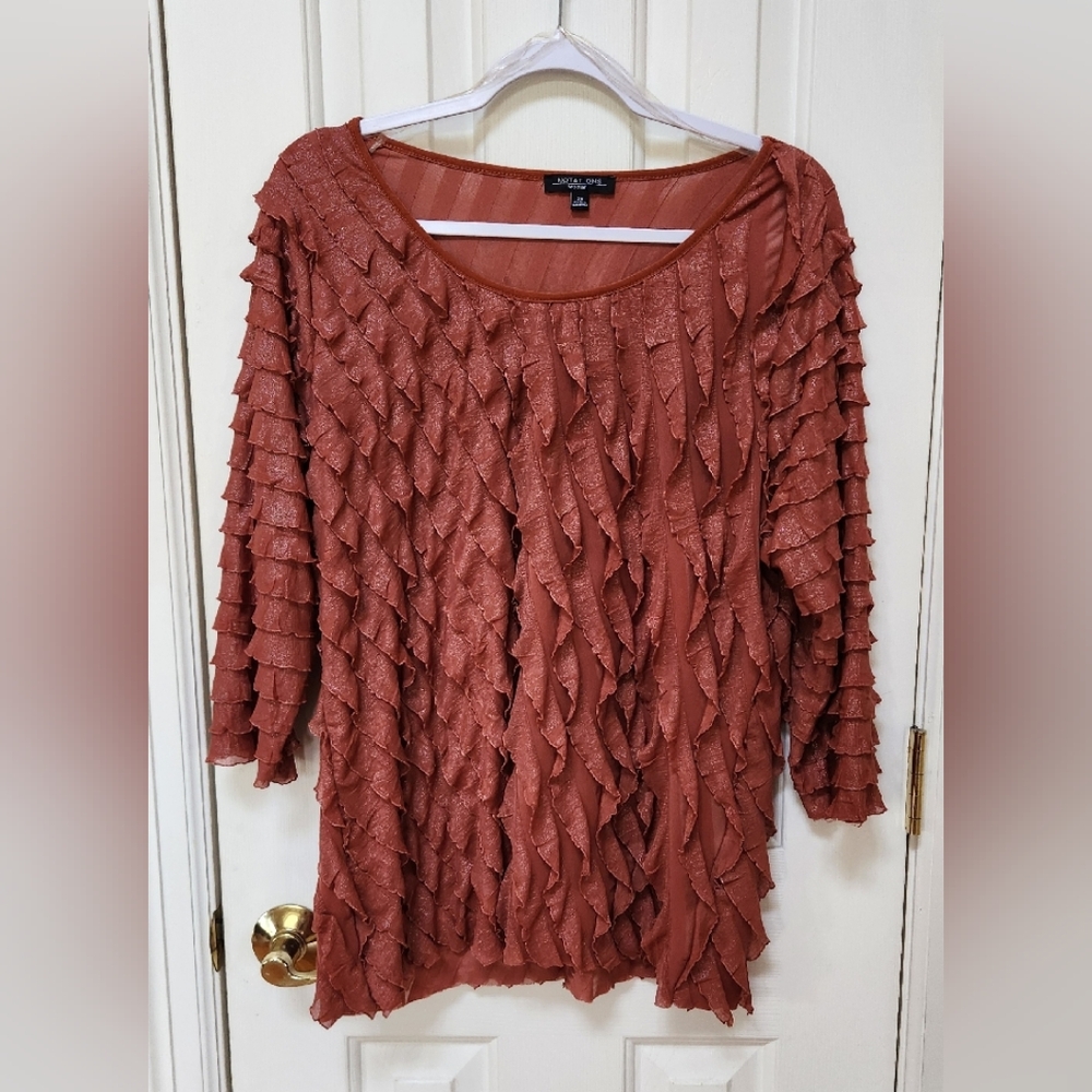 Womens ruffled blouse